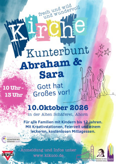 Plakat Kirche Kunterbunt Oktober