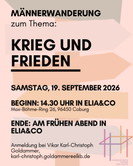 Plakat Männerwanderung