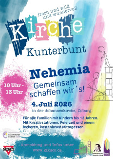 Plakat Kirche Kunterbunt