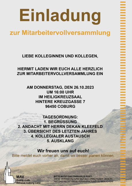 Mitarbeitervollversammlung 26.10.2023